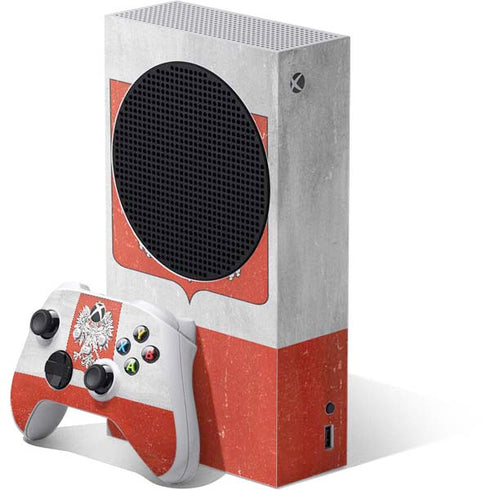 Poland Flag Distressed Xbox Series S Skins